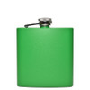 Wholesale 6 oz. Jungle Green Powder Coated Flask engraved with your logo