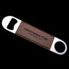 Wholesale engraved Rum Bottle Opener customized with Southern Tier Distilling logo on a black background