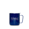 Wholesale engraved 12 oz. MiiR Camp Cup customized with Mythology Distilling logo on a white background