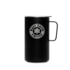 Wholesale engraved 20 oz. MiiR Camp Cup customized with Rare Earth Coffee logo on a white background