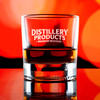 Wholesale engraved 10 oz. Opus Rocks Glass customized with Distillery Products logo on a bokeh background