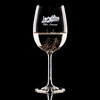 Wholesale 16 oz. Romeo Wine Glass customized with Villa Antonia logo on a black background