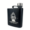 The Wingman Black Flask engraved with Copper Bottom Craft Distillery Logo