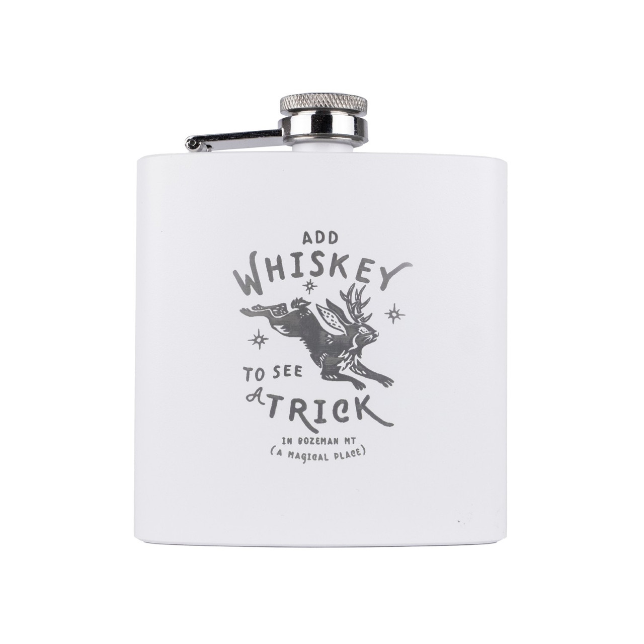 6 oz. Snow White Flask | Custom HD Laser Engraved Powder-Coated Flask
