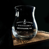 Glencairn Mixer Engraved with Great Lakes Distillery Logo