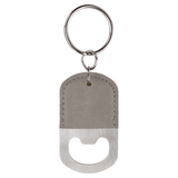 Wholesale Oval Gray Keychain Bottle Opener engraved with your logo