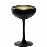 Wholesale Stolzle Black & Gold Glisten Coupe Glass engraved with your logo