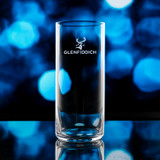 Wholesale engraved 13.5 oz. Kyoto Highball Glass customized with Glenfiddich logo on a bokeh background