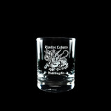 Wholesale engraved 3 oz. Lexi Big Shot customized with a Detailed Illustration on a black background