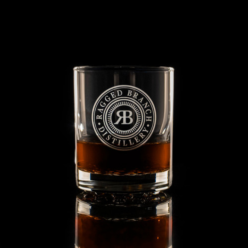 7 3/4 oz. Nob Hill Engraved Black Photo With Ragged Branch Distillers Logo