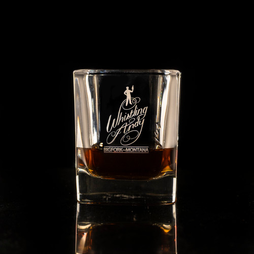 9 oz. Prism Rocks Engraved Black Photo With Whistling Andy's logo