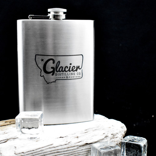 8 oz. Premium Flask Engraved With Glacier Distilling Logo 8 oz. Premium Flask Engraved With Glacier Distilling Logo
