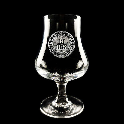 Wholesale Stolzle Nosing Glass Engraved with Roaming Road Spirits Logo