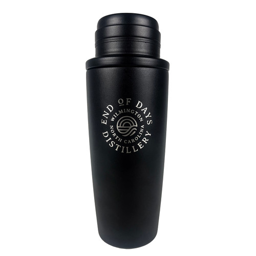 MiiR Cocktail Shaker Engraved with End of Days Distillery logo MiiR Cocktail Shaker Engraved with End of Days Distillery logo