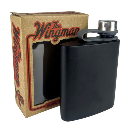 The Wingman Black Flask with Box The Wingman Black Flask with Box