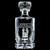 Wholesale engraved Premium Whiskey Decanter customized with April One Bourbon logo on a black background