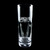 Wholesale engraved 10.75 oz. Stolzle New York Collins Glass customized with Santa Fe Spirits logo on a black background