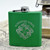 Wholesale engraved 6 oz. Jungle Green Powder Coated Flask customized with McMenamins logo