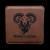 Wholesale engraved Rum Square Coaster customized with Whiskey Legends logo on a black background