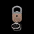 Wholesale engraved Oval Tan Keychain Bottle Opener customized with Cathead Distillery logo on a black background