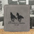 Wholesale engraved Gray Square Coaster customized with Braeburn Stables logo