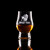 Wholesale engraved 3.5 oz. Urban Bar Perfect Dram customized with Buffalo Trace logo on a black background