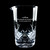 Wholesale engraved Yarai Mixing Glass customized with House of Suntory logo on a black background