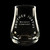 Wholesale engraved 8.5 oz. Urban Bar Spey Whiskey Rocks Glass customized with Brother Justice Whiskey logo on a black background