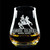 Wholesale engraved 8.5 oz. Urban Bar Spey Whiskey Rocks Glass customized with Horse Soldier logo on a black background