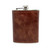 Wholesale 8 oz. Rustic Cognac Leather Flask engraved with your logo