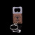 Wholesale engraved Square Rum Keychain Bottle Opener customized with Seven Three Distillery logo on a black background