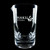 Wholesale engraved Cristallo Mixing Glass customized with Haku Vodka Logo on a black background