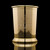 Wholesale engraved Gold Mint Julep Cup customized with Lugos Craft Distillery logo  on a black background