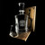 Wholesale engraved Le Decant Whiskey Decanter customized with Saint Joseph logo on a black background