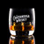 Wholesale engraved 10.5 oz. Nordic Nuevo Rocks Glass customized with Chattanooga Whiskey logo on a black background