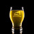 Wholesale engraved 16 oz. Barlow Pilsner Glass customized with Snowshoe Resorts logo on a black background