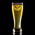 Wholesale engraved 23 oz. Pub Pilsner Glass customized with Casper Brewing logo on a black background