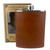 8 oz. Aged Cognac Leather Flask Box