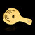 Wholesale engraved Gold Hawthorne Strainer customized with Wyoming Whiskey Distilling logo on a black background