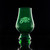 Wholesale engraved Green Glencairn blind tasting glass customized with Eagle Rare Whiskey logo on a black background
