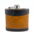 Wholesale 6 oz. Espresso Double Aged Leather Flask engraved with your logo
