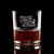 Wholesale engraved 11.5 oz. Riptide Rocks Glass customized with Hilton Head Distillery logo on a black background