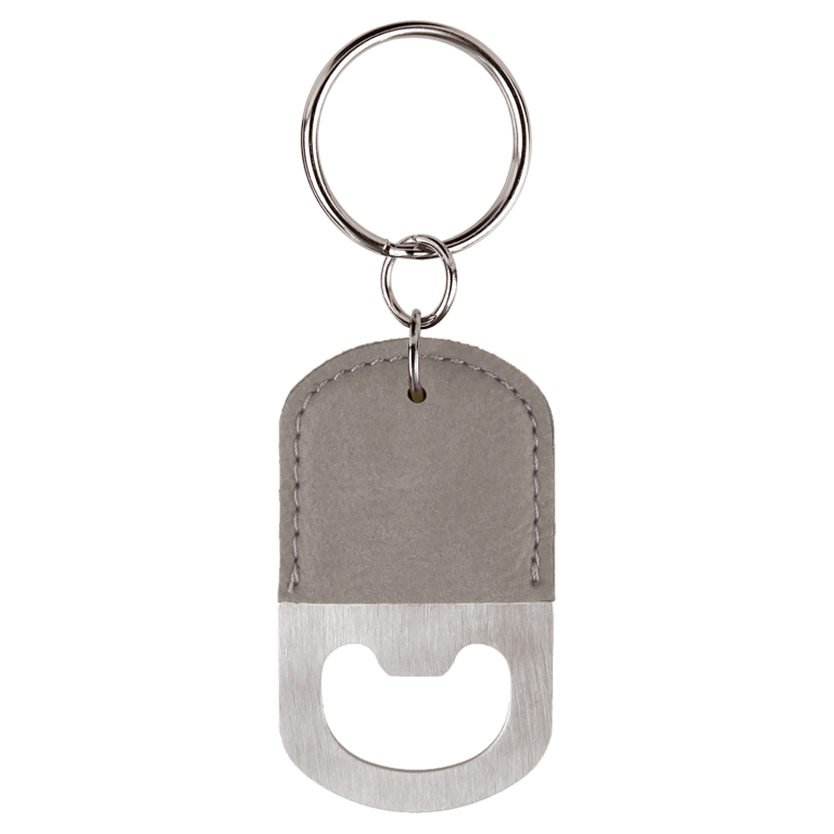 Wholesale Oval Gray Keychain Bottle Opener engraved with your logo