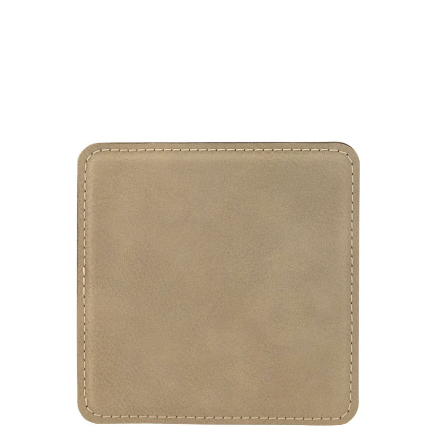 Wholesale Tan Square Coaster engraved with your logo