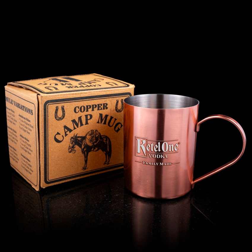 Wholesale Copper Camp Mugs Engraved with a logo and free gift box packaging