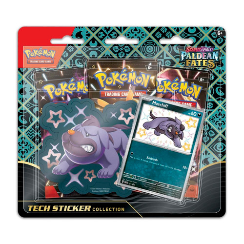 Paldean Fates-Tech Sticker Collection (Shiny Maschiff) Paldean Fates-Tech Sticker Collection (Shiny Maschiff)
