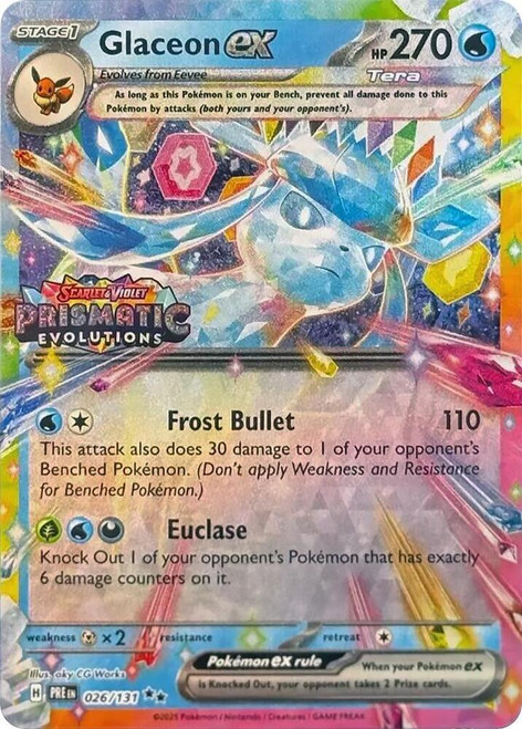 Glaceon ex - 26/131 (Sealed Promo - Stamped - Prismatic Evolutions) Glaceon ex - 26/131 (Sealed Promo - Stamped - Prismatic Evolutions)