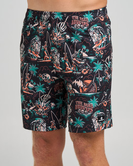 The Mad Hueys She'll Be Right 18' Swim Volley - Black