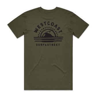 West Coast Surf & Street Mens Staple Tee - Army Green