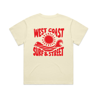 West Coast Surf x Taylamade Creative Muriwai Womans Martina - Butter/Red